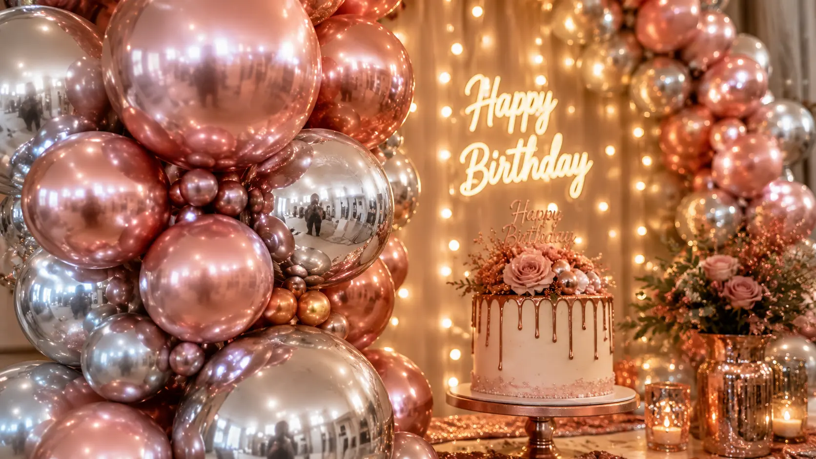 Chrome and Metallic Balloon Clusters