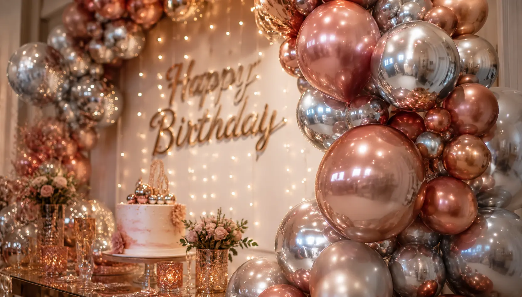 Chrome and Metallic Balloon Clusters