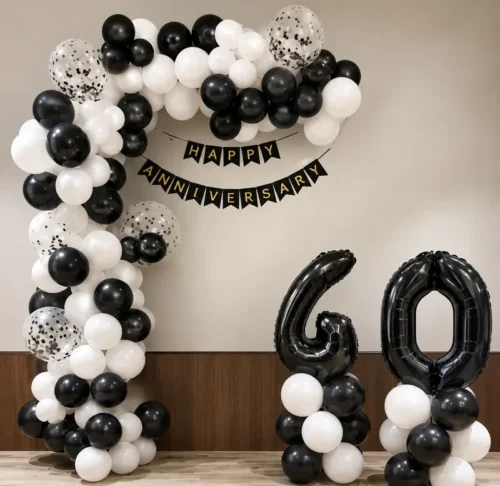 balloon decoration Anniversary Arch Setup