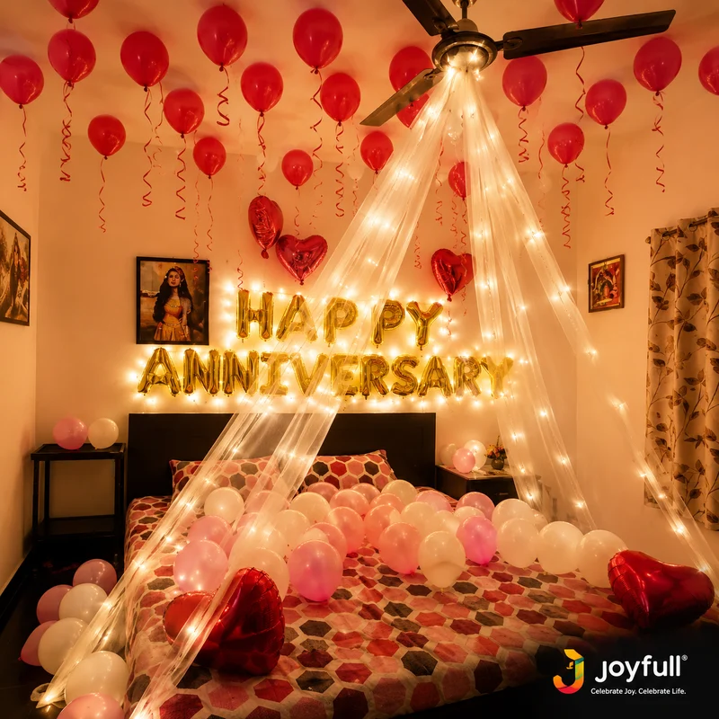 balloon decoration Anniversary Bed Cabana Decoration