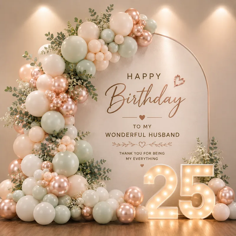 balloon decoration Birthday Decor for Husband