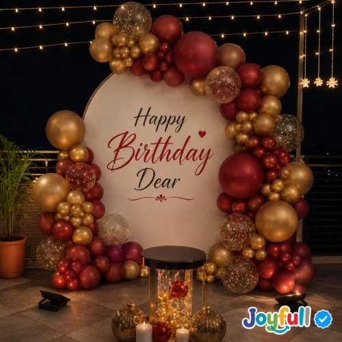 balloon decoration Birthday Terrace Decoration