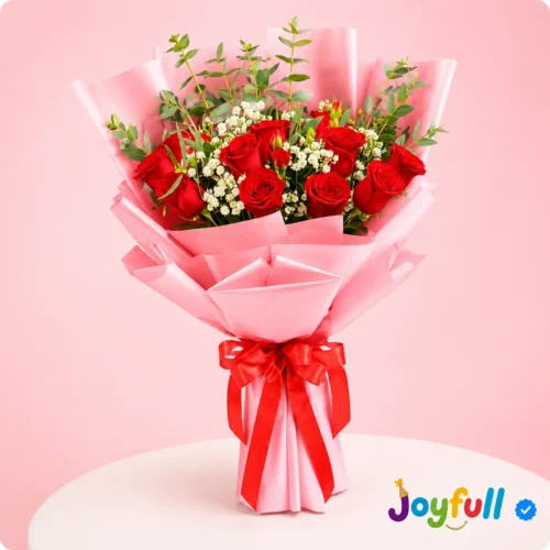 balloon decoration Red Rose Hand Bouqet