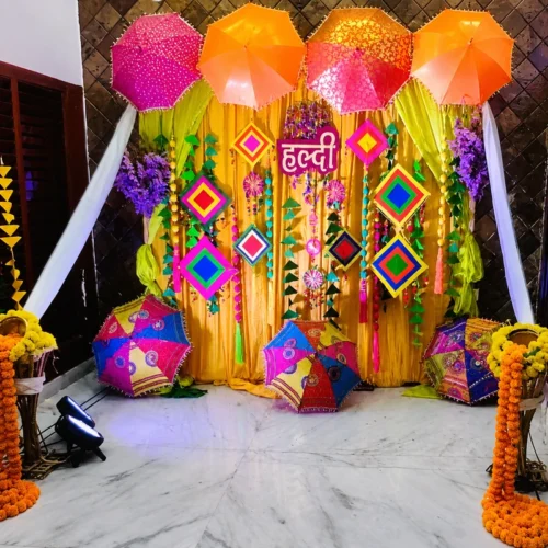 Royal Haldi Umbrella Decor