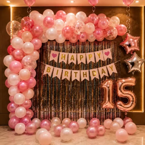 balloon decoration Blush Pink Birthday Decor