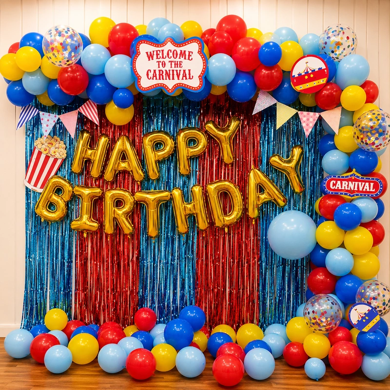 Carnival Theme Birthday Decor 3 Carnival Theme Birthday Decor