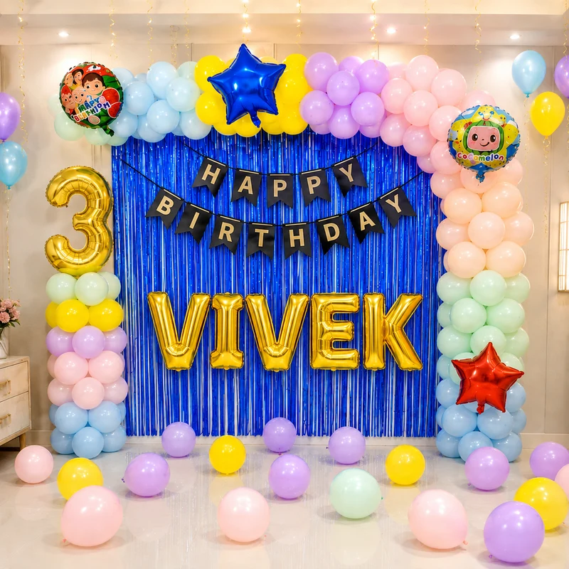 balloon decoration Cocomelon Birthday Decor