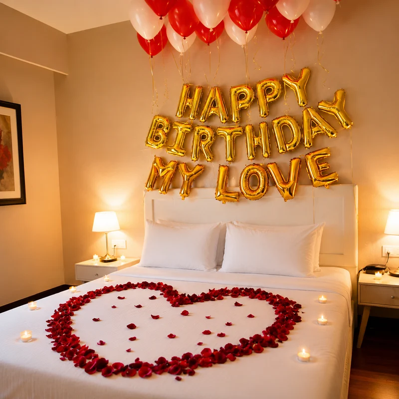 balloon decoration Couple Birthday Surprise Decor