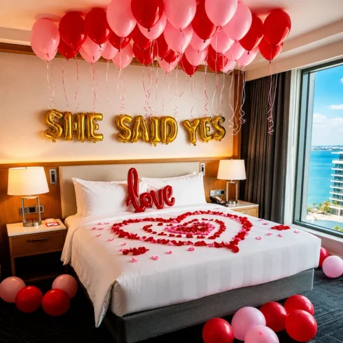 balloon decoration Couple Proposal Room Decoration
