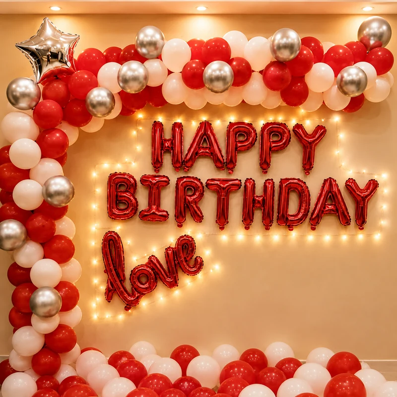 Decoration Surprise for Husband 7 balloon decoration Decoration Surprise for Husband