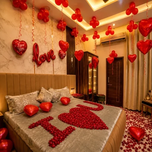 balloon decoration Heart Theme Romantic Setup