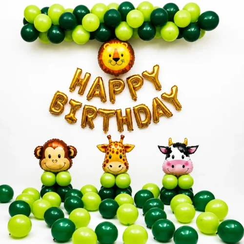 balloon decoration Jungle Safari Birthday Backdrop
