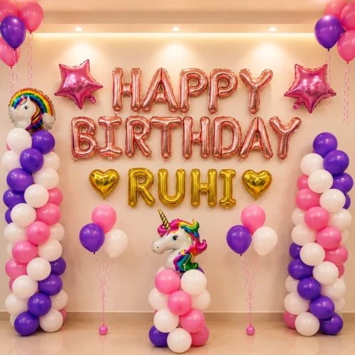 balloon decoration Princess Unicorn Birthday Decor
