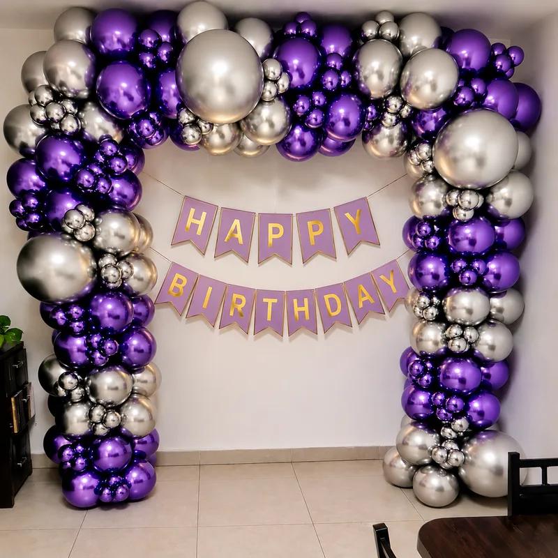 balloon decoration Purple Balloon Birthday Arch