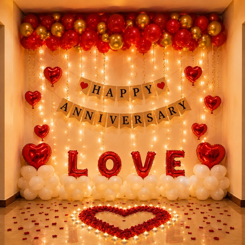 balloon decoration Royal Love Anniversary Decor