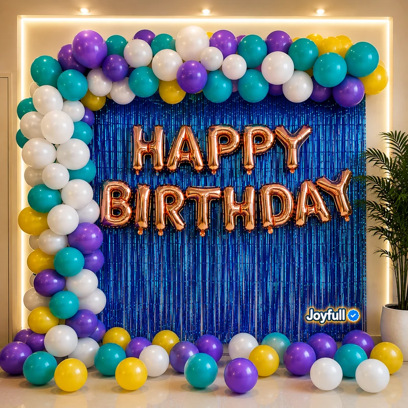 balloon decoration Twinkle Blue Birthday Decor