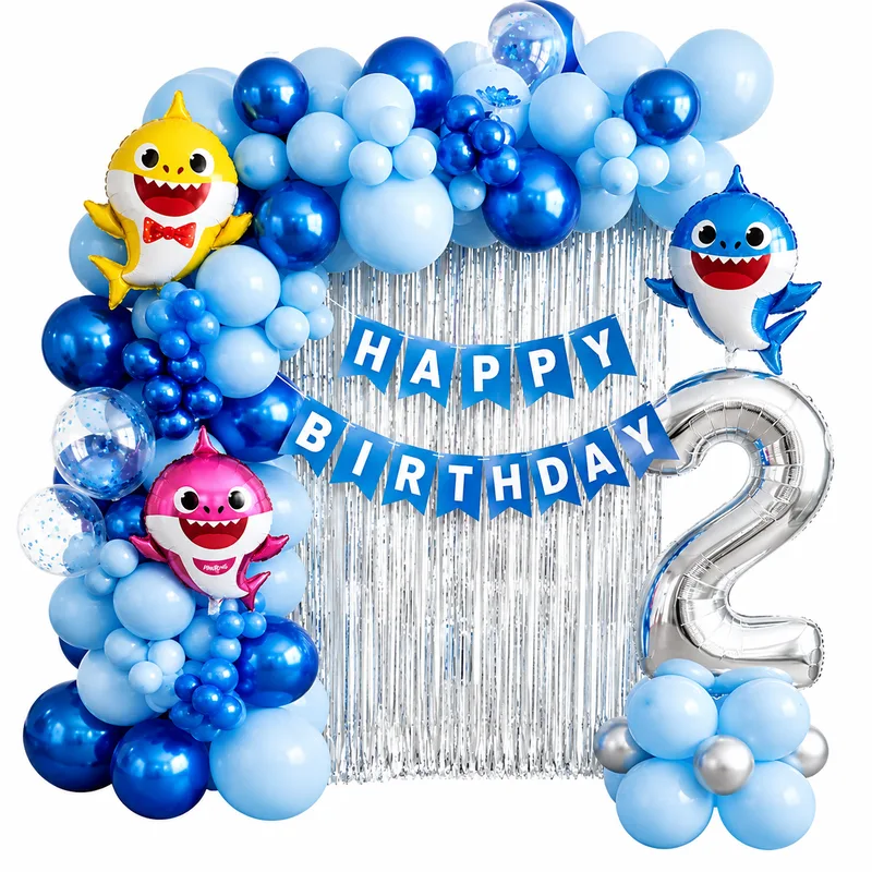 balloon decoration Birthday Baby Shark Decor