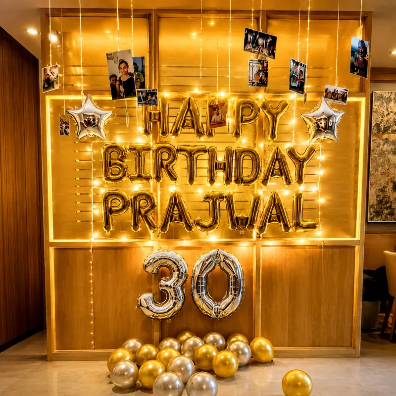balloon decoration Golden Photo Birthday Decor