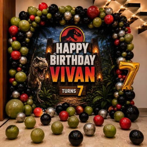 balloon decoration Jurassic Jungle Birthday Decor
