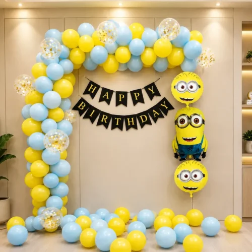 balloon decoration Minion Theme Birthday