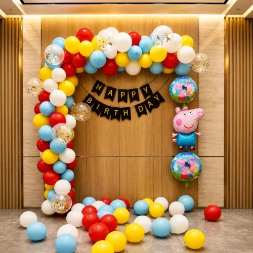 balloon decoration Peppa Pig Theme Birthday