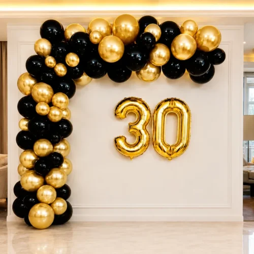 Premium Simple Birthday Arch 9 balloon decoration Premium Simple Birthday Arch