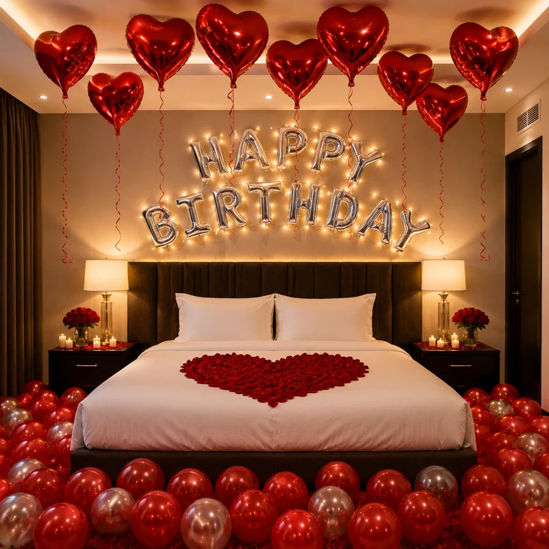 balloon decoration Romantic Room Balloon Decoration