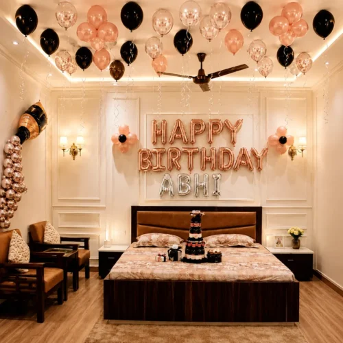balloon decoration Rosegold Birthday Decoration