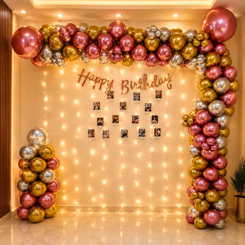 balloon decoration Rosegold Photo Arch Decor