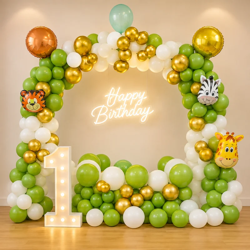 balloon decoration Trending Jungle Theme Decor