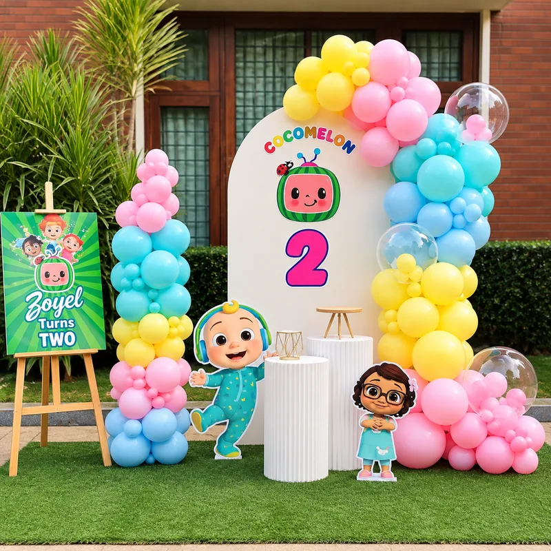 balloon decoration Cocomelon Theme Outdoor Decoration