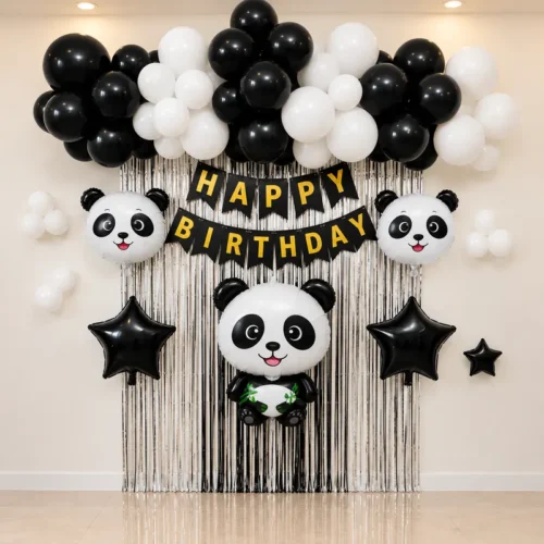 Panda Theme Birthday Decor 47 balloon decoration Panda Theme Birthday Decor