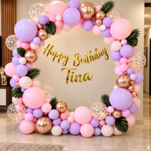 balloon decoration Pastel Birthday Balloon Arch